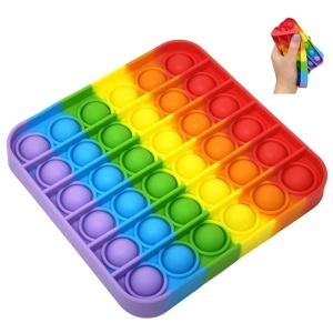 Set 2 x Jucarii POP IT!, antistres, din silicon, rotund si patrat, Multicolor - Krista® - Img 10