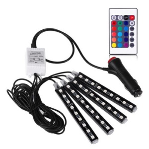Set 4 benzi LED-RGB, lumina ambientala, 9 SMD, Soundwave, Urban Trends ®