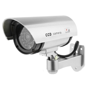 Set 4 camere de supraveghere false Tiessa®, exterior, led indicator, gri - Img 2