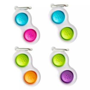 Set 4 Jucarii Senzoriale Zenuk® - Simple Dimple, Fidget Toys, Antistres, Tip Breloc, Multicolor