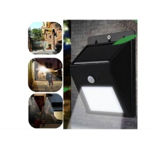 Set 4 Lampi Solare - 30 LED, Senzor Miscare, Senzor Lumina, Negru - Img 5