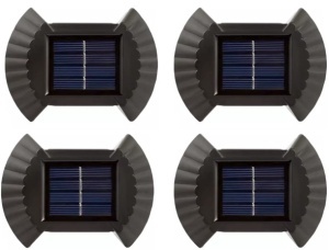 Set 4 Lampi solare cu lumina bidirectionala 6 led / lampa