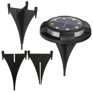 Set 4 lampi solare tip spot pentru gradina, 8 leduri alb cald si 4 leduri multicolor RGB, buton ON/OFF, senzor de lumina 18-12 K KATHODE - Img 11