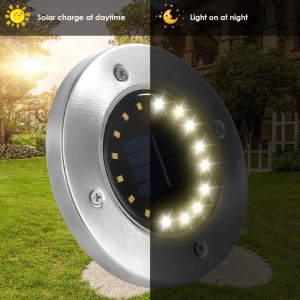 Set 8 lampi solare tip spot pentru gradina, 20 x LED, buton ON/OFF, senzor de lumina, alb cald 18-18 K KATHODE - Img 3