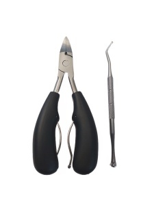Set cleste pentru pedichiura si instrument pentru cuticule, saculet depozitare, negru K KATHODE