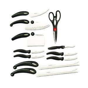 Set de 13 Cutite pentru bucatarie Miracle Blade, otel inoxidabil, manere nituite