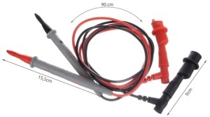 Set doua cabluri pentru aparat de masura, lungime 90 cm, Negru/Rosu - Img 3