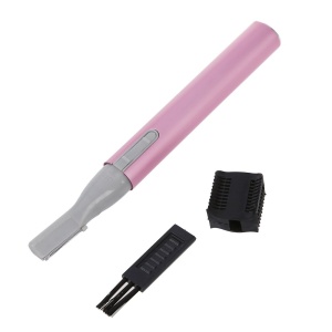 Trimmer OMNIA S-Beauty, portabil, design modern, roz, utilizare fara fir, perie de curatare, ideal pentru fata, sprancene, decolteu, axile, bikini - Img 3