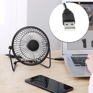Ventilator de masa Timeless Tools cu USB, 0.25 W, Silentios, 360°, Palete durabile din aluminiu, 15 x 14 x 8.5 cm, Negru - Img 5