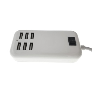 Alimentator la priza retea cu 6 porturi USB, 5V 4A (20W), cu cablu 140cm, alb - Img 4