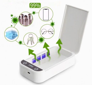 Aparat de dezinfectare si sterilizare cu lumina UVC si aromaterapie cu incarcare USB si portabil, pentru telefoane, chei si alte obiecte mici - Img 6