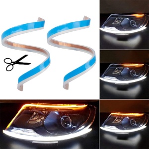 Banda Led Auto Faruri Drl 60 cm cu Semnalizare Secventiala Dinamica Lumini de zi - Img 6