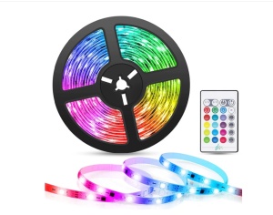 Banda LED SMD RGB, Lungime 5 Metri cu controller, telecomanda, transformator