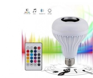 Bec cu bluetooth, LED MUSIC BULB, tip boxa, cu jocuri de lumini, Wireless, 95 x 95 x 135 mm - Img 2