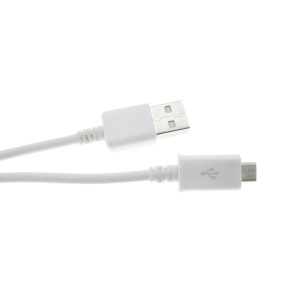 Cablu USB 2.0 la microUSB, invelis PVC, 85cm, alb