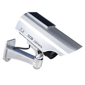 Camera de Supraveghere pentru Interior/Extrior Falsa , Alimentare Solara, Panou Solar Inclus, Lumina LED, Usor de montat si instalat, Design Ergonomic, Argintiu - Img 5