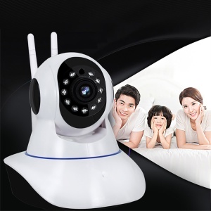 Camera supraveghere Video 3D HD Wifi, MEILAN, viziune nocturna, audio pe 2 cai, anti-zgomot, detectare de miscare，Alb - Img 3