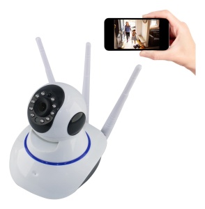 Camera supraveghere wireless eOptima™ YYR100, audio-video, Full HD, 1080p, control PTZ, IR, ajustare pe doua axe, suport card microSD, aplicatie dedicata, alba, card 32GB inclus - Img 4