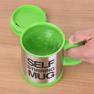 Cana cu amestecare, Self Stirring Mug, 350ml, Verde - Img 2