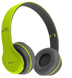 Casti audio P47 KATHODE® wireless, Bluetooth, verde-gri