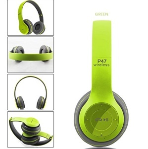 Casti audio P47 KATHODE® wireless, Bluetooth, verde-gri - Img 5