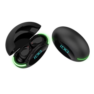 Casti Audio Y80, Wireless TWS, Rezistente la Apa IPX-4, Acumulator carcasa 200mah, Bluetooth V5.1, Afisare LED, Negru - Img 8