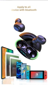 Casti bluetooth wireless 5.3, rezistente la apa, indicator baterie, asistent vocal, cutie reincarcare Y80 K KATHODE - Img 6