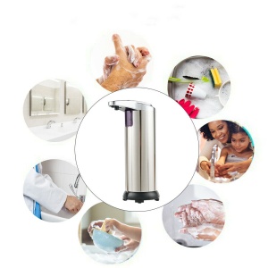 Dispenser pentru sapun lichid cu senzor de miscare, gri metalizat - Img 4