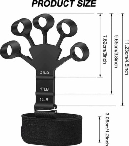 Extensor cu benzi elastice, pentru dezvoltarea fortei antebratuluil si evidentierea venelor, negru