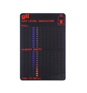 Indicator magnetic nivel gaz butelie, CRT, Never Empty, Butan, Propan, 10 x 6.2 x 0.1 cm