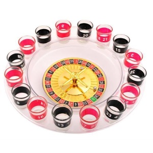 Joc ruleta cu 16 pahare de shoturi, diametrul ruleta 29 cm