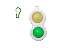 Jucarie antistres breloc POP IT galben - verde K KATHODE