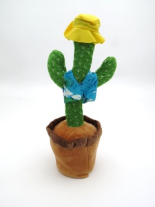 Jucarie Cactus Dansator, Canta, Danseaza, Imita, Verde, 37cm - Img 3