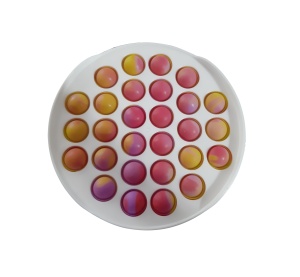Jucarie senzoriala antistres POP IT din plastic/silicon, cerc multicolor K KATHODE