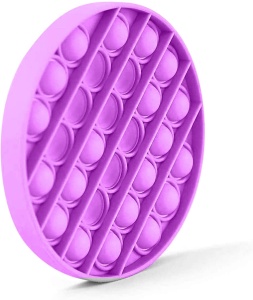 Jucarie senzoriala antistres, Pop It Now, Push Bubble, mov, 12.5 x 12.5 x 1.5 cm - Img 2