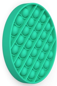 Jucarie senzoriala antistres, Pop It Now, Push Bubble, verde turcoaz, 12.5 x 12.5 x 1.5 cm - Img 4