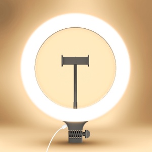 Lampa circulara LED tip inel (Ring Light), Diametrul 26 cm, pentru TikTok, Vlog, Make-up, Selfie - Img 6