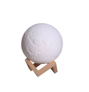 Lampa de veghe cu umidificator de aromaterapie, 3 culori ambientale, 13 cm, 880 ml, forma de luna 3D, stativ lemn K KATHODE - Img 10