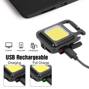 Lanterna LED de buzunar, SIHOiSi, USB, 500 lm, 6x4.2 cm, Negru - Img 7