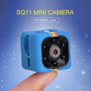 Mini Camera Spion Full HD, SQ11 MINI DV, cu functie video si foto, BLUE + selfie ring albastru - Img 6