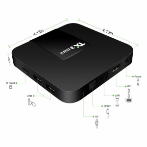 Mini PC TV Box TX3 Mini, 4K, Quad-Core, 1GB RAM, 8GB, WiFi, USB, HDMI, H265, Android 7.1.2, afisaj LCD, CONFIGURAT cu aplicatii pentru TV, filme, seriale, Youtube, CONSULTANTA GRATUITA - Img 4