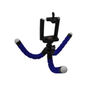 Mini trepied flexibil, reglabil 4 - 6 inch, albastru, pentru telefonul mobil