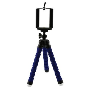 Mini trepied flexibil, reglabil 4 - 6 inch, albastru, pentru telefonul mobil - Img 3