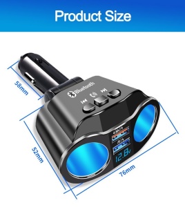 Modulator auto FM, 2 x USB, incarcare rapida, multiplicare bricheta, 12-24V, rotire 90°, A9 K KATHODE