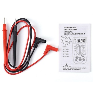 Multimetru digital masura AC/DC, diode, ecran LCD iluminat, rosu - Img 4