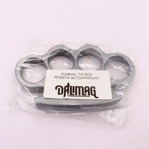Pumnal tip box, rozeta autoaparare, 1 cm grosime, argintiu - Img 3