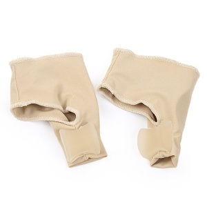 Set 2 bucati protectie pentru monturi si separator degete, soseta cu pernita din silicon, bej, marimea 36-40