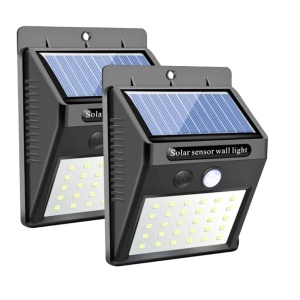 Set 2 Lampi De Perete cu Senzor, 30 LED-uri, IP65, Baterie 1200mAh 3.7V, Material ABS, Negru