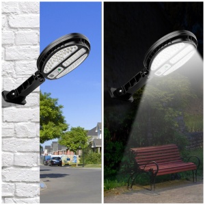 Set 2 x lampa cu incarcare solara, 66 x LED SMD, 3 moduri de functionare, buton ON/OFF, telecomanda inclusa HB-8188B K KATHODE - Img 7