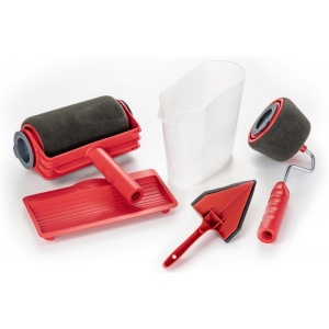 Set 2x Trafaleti Paint Runner Pro Profesional cu umplere + rezervor recipient 700 ml + brat extensibil 71 cm + ustensila colturi + breloc inscriptionat GrigProject